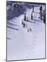 High Angle View of a Ski Slope-null-Mounted Photographic Print