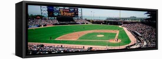 High Angle View of a Stadium, Pac Bell Stadium, San Francisco, California, USA-null-Framed Stretched Canvas