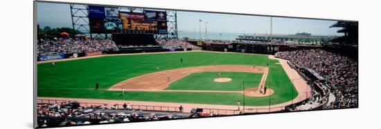 High Angle View of a Stadium, Pac Bell Stadium, San Francisco, California, USA-null-Mounted Photographic Print