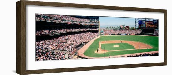 High Angle View of a Stadium, Pac Bell Stadium, San Francisco, California, USA-null-Framed Photographic Print