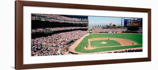 High Angle View of a Stadium, Pac Bell Stadium, San Francisco, California, USA-null-Framed Photographic Print