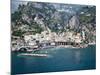 High Angle View of a Town, Amalfi, Atrani, Amalfi Coast, Salerno, Campania, Italy-null-Mounted Photographic Print