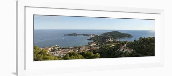 High Angle View of a Town, Saint-Jean-Cap-Ferrat, Nice, Provence-Alpes-Cote D'Azur, France-null-Framed Photographic Print