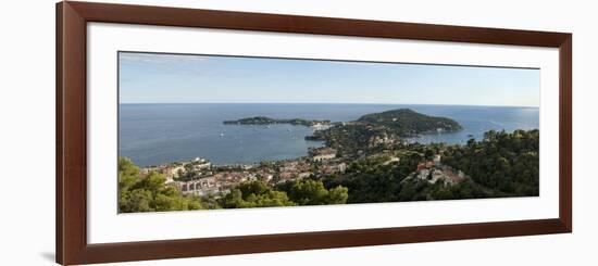 High Angle View of a Town, Saint-Jean-Cap-Ferrat, Nice, Provence-Alpes-Cote D'Azur, France-null-Framed Photographic Print