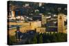 High Angle View of a Train Station Tower, Stuttgart Central Station, Stuttgart-null-Stretched Canvas