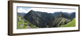 High Angle View of a Valley, Machu Picchu, Cusco Region, Peru-null-Framed Photographic Print