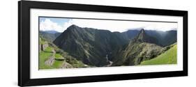 High Angle View of a Valley, Machu Picchu, Cusco Region, Peru-null-Framed Photographic Print