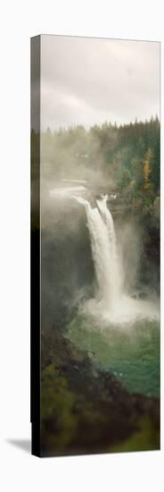 High Angle View of a Waterfall, Snoqualmie Falls, Snoqualmie, King County, Washington State, USA-null-Stretched Canvas