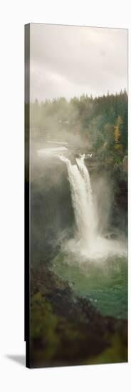 High Angle View of a Waterfall, Snoqualmie Falls, Snoqualmie, King County, Washington State, USA-null-Stretched Canvas