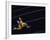 High Angle View of a Young Man Running on a Running Track-null-Framed Photographic Print