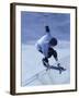 High Angle View of a Young Man Skateboarding-null-Framed Premium Photographic Print