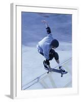 High Angle View of a Young Man Skateboarding-null-Framed Photographic Print