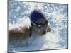 High Angle View of a Young Man Swimming-null-Mounted Photographic Print