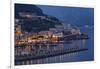 High Angle View of Amalfi at Night, Campania, Italy-George Oze-Framed Photographic Print