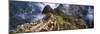 High Angle View of an Archaeological Site, Inca Ruins, Machu Picchu, Cusco Region, Peru-null-Mounted Photographic Print