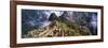 High Angle View of an Archaeological Site, Inca Ruins, Machu Picchu, Cusco Region, Peru-null-Framed Photographic Print