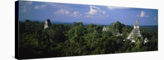 High Angle View of an Old Temple, Tikal, Guatemala-null-Stretched Canvas