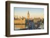 High angle view of Big Ben, the Palace of Westminster, UNESCO World Heritage Site, and Westminster -Fraser Hall-Framed Photographic Print