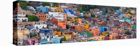 High Angle View of Buildings in a City, Guanajuato, Mexico-null-Stretched Canvas