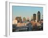 High Angle View of Buildings in a City, Locust Street, Des Moines, Iowa, USA-null-Framed Photographic Print