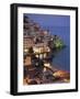 High Angle View of Buildings Lit Up at Night, Amalfi Coast, Campania, Italy-null-Framed Photographic Print