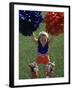 High Angle View of Cheerleaders Performing with Pom-Poms-null-Framed Photographic Print