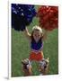 High Angle View of Cheerleaders Performing with Pom-Poms-null-Framed Photographic Print