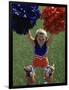 High Angle View of Cheerleaders Performing with Pom-Poms-null-Framed Photographic Print