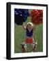 High Angle View of Cheerleaders Performing with Pom-Poms-null-Framed Photographic Print