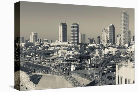 High angle view of city, Jaffa, Tel Aviv, Israel-null-Stretched Canvas