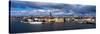 High Angle View of Cityscape at the Waterfront, Stockholm, Sweden-null-Stretched Canvas