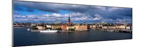 High Angle View of Cityscape at the Waterfront, Stockholm, Sweden-null-Mounted Photographic Print