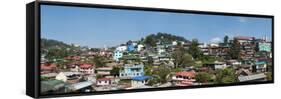 High angle view of cityscape, Baguio City, Benguet, Luzon, Philippines-null-Framed Stretched Canvas