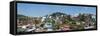 High angle view of cityscape, Baguio City, Benguet, Luzon, Philippines-null-Framed Stretched Canvas