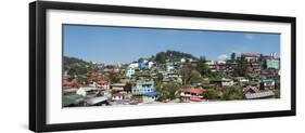 High angle view of cityscape, Baguio City, Benguet, Luzon, Philippines-null-Framed Photographic Print