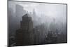 High angle view of cityscape during rain, Upper East Side, Manhattan, New York City, New York St...-Panoramic Images-Mounted Photographic Print