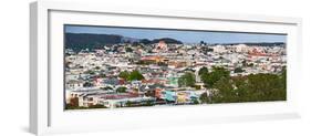 High Angle View of Colorful Houses in a City, Richmond District, Laurel Heights, San Francisco, ...-null-Framed Photographic Print