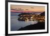 High Angle View of Dubrovnik at Sunset, UNESCO World Heritage Site, Dalmatia, Croatia, Europe-Markus Lange-Framed Photographic Print