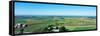 High angle view of farmhouses in a field, Mound View Park, Platteville, Grant County, Wisconsin...-null-Framed Stretched Canvas