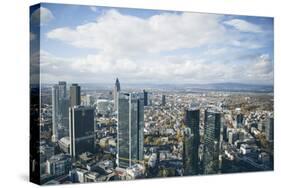 High Angle View of Financial Centre, Frankfurt-Am-Main, Hesse, Germany, Europe-Mark Doherty-Stretched Canvas