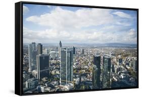 High Angle View of Financial Centre, Frankfurt-Am-Main, Hesse, Germany, Europe-Mark Doherty-Framed Stretched Canvas