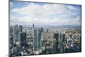 High Angle View of Financial Centre, Frankfurt-Am-Main, Hesse, Germany, Europe-Mark Doherty-Mounted Photographic Print