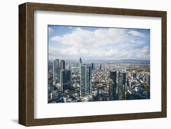 High Angle View of Financial Centre, Frankfurt-Am-Main, Hesse, Germany, Europe-Mark Doherty-Framed Photographic Print