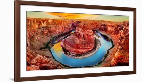 High Angle View of Horseshoe Bend, Page, Arizona, USA-null-Framed Photographic Print