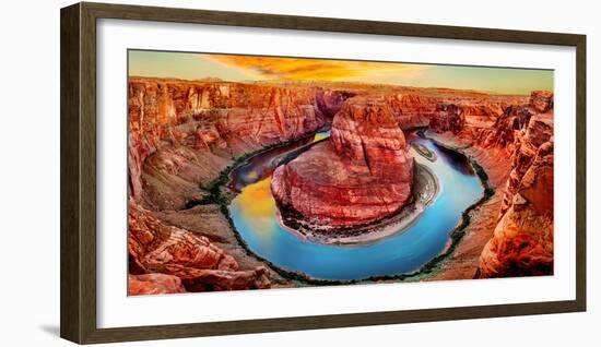 High Angle View of Horseshoe Bend, Page, Arizona, USA-null-Framed Photographic Print