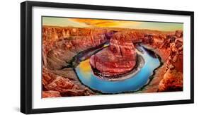 High Angle View of Horseshoe Bend, Page, Arizona, USA-null-Framed Photographic Print