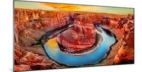 High Angle View of Horseshoe Bend, Page, Arizona, USA-null-Mounted Photographic Print