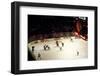 High angle view of ice hockey players in action, Chicago, Cook County, Illinois, USA-null-Framed Photographic Print