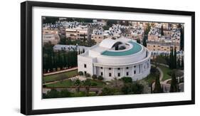 High angle view of International Teaching Centre, Bahai Gardens, German Colony Plaza, Haifa, Israel-null-Framed Photographic Print