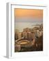 High Angle View of Malaga Cityscape with Bullring and Docks, Andalusia, Spain, Europe-Ian Egner-Framed Photographic Print